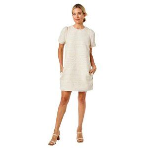 Cartolina Chloe Tweed Dress in Cream Gardenia XS - Shift Style NWT $378